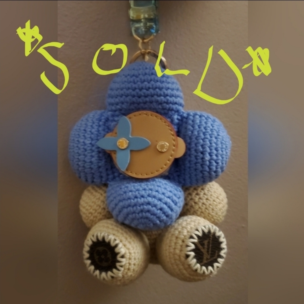Crochet Flower Character Bag Charm